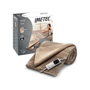 Imetec CaldoPlaid Elegance, Plaid Riscaldabile, Morbida Coperta Elettrica, 180×140 cm